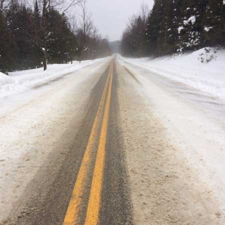 Road Condition - Partly Snow Packed